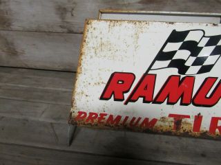 Rare Vintage Ramus Tires Tire Rack Stand Display Sign 5