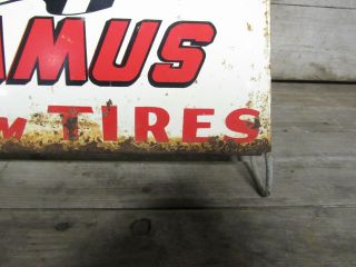 Rare Vintage Ramus Tires Tire Rack Stand Display Sign 6