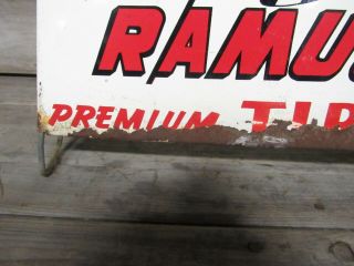 Rare Vintage Ramus Tires Tire Rack Stand Display Sign 7