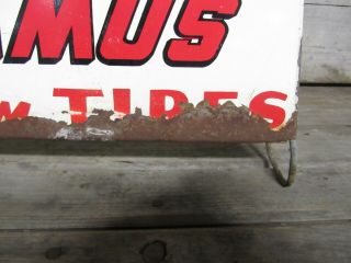 Rare Vintage Ramus Tires Tire Rack Stand Display Sign 8
