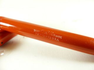 Restored Vintage Red Flat Top Conklin Fountain Pen Flex Nib 6