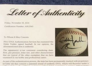 Eddie Vedder Signed Baseball w RARE Wave Sketch - PSA/DNA LOA - Chicago Cubs 6