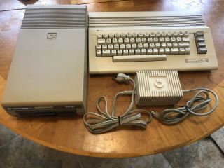 Vintage Commodore 64c System W/ 1541 Drive Power Supply
