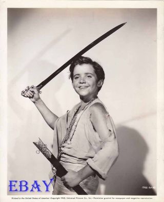 Scotty Beckett Waves A Sword Ali Baba And The Forty Thieves Vintage Photo