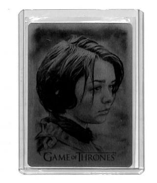 Rittenhouse Game Of Thrones Inflexions Arya Stark 18/25 Metal Artifex Card Rare