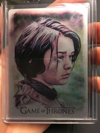 Rittenhouse Game Of Thrones Inflexions Arya Stark 18/25 metal artifex card RARE 2