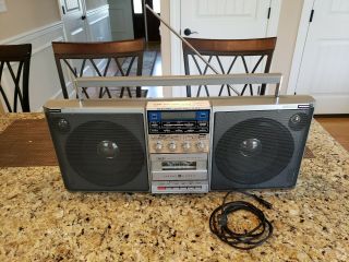 Vintage General Electric Stereo Radio Cassette Recorder Boombox 3 - 6035a