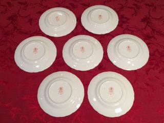 Vintage Set of 7 ROYAL CROWN DERBY Black Aves 8.  5 