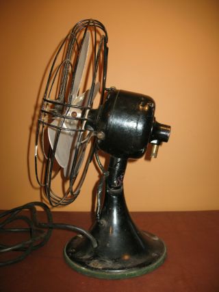 GE Vintage Desk Fan 3 Speed Tilt Swivel Wall Mount Black 12 Inch Antique 4