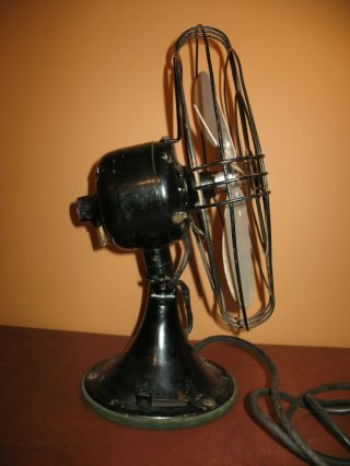 GE Vintage Desk Fan 3 Speed Tilt Swivel Wall Mount Black 12 Inch Antique 5
