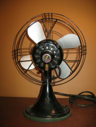 GE Vintage Desk Fan 3 Speed Tilt Swivel Wall Mount Black 12 Inch Antique 6