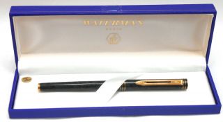 Vintage Waterman Exclusive Fountain Pen Green Marble With 18k Gold Nib
