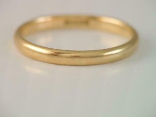 Antique Solid 14k Gold Wedding Band Ring Stamped Kw Sz 5 1/2,  Traditional