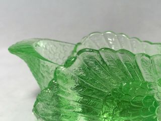 Vintage Cambridge Glass Co.  1050 Apple Green Swan Candle Holders 4 1/2 