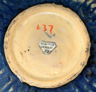 Vintage Roseville Blue Wisteria 6 - 1/2”T Vase 7