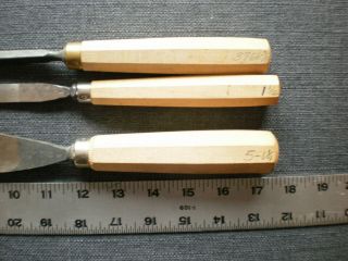 vtg.  wood carving tools Taylor Sheffield woodworking.  1, .  5,  66 price wow 4