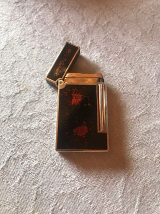 Vintage ST.  Dupont lighter LAQUE DE CHINE Made in France lighter (3) 2