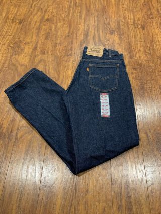 Nwot Vtg Levi’s 505 Blue Orange Tab Regular Fit Straight Leg Size 33x30