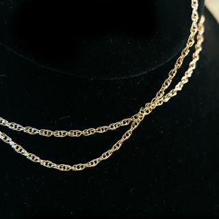 Vintage 9ct,  9k,  375 Yellow Gold Prince Of Wales Link Chain,  Necklace,  22 " 56cm
