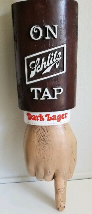 Schlitz Dark Lager On Tap Beer 23 In.  Tall Vintage Rare Advertisement,  Mancave