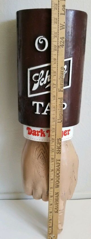 SCHLITZ DARK LAGER On Tap Beer 23 in.  tall Vintage rare Advertisement,  Mancave 2