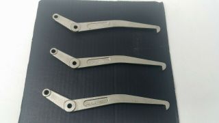 Vintage Set Of Three 3 Snap On Cj 105 - 6 Puller Jaws For Cj 105 Yoke Cd