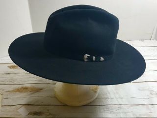 Vintage Stetson Black Thunder Rolls Cowboy Hat Size 7 3/8