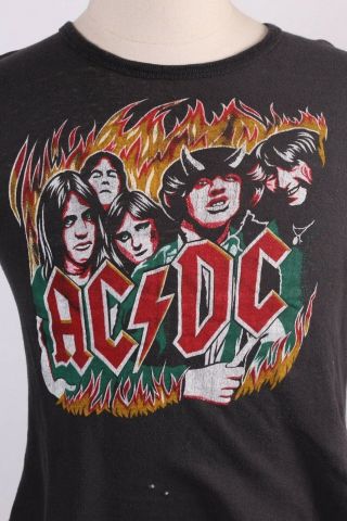 Vtg 70s Ac - Dc Rock Concert Tour T Shirt Mens Size Medium