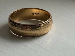 Vintage Solid 14k Gold Men’s Wedding Band Ring Size 10