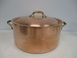 Vintage Made In France Williams Sonoma Mauviel 7 Qt Copper Dutch Oven Pot