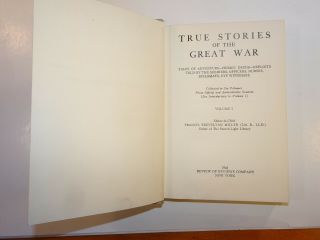 True Stories of The Great War - Six Volume Set 1917 Hardcover vintage antique 3