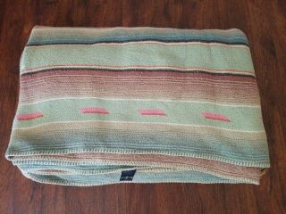 VTG Polo Ralph Lauren Aztec Large Blanket 100 Cotton Made in USA 90 