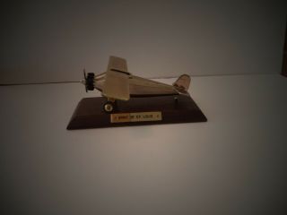 Vintage Swank Lighter " Spirit Of St Louis Airplane " 1298 - 13 On Wood Stand