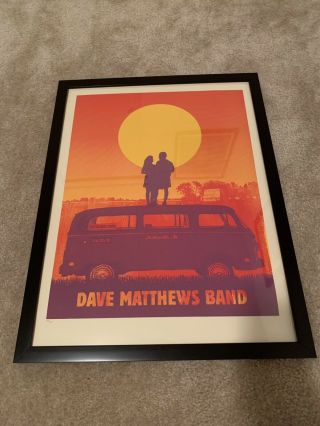 Dave Matthews Band (dmb) Poster Rare - June 23,  2012 Noblesville,  In Sunset Van