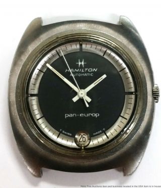 Hamilton Pan Europ Automatic Scarce Vintage 1970 Mens Date Watch