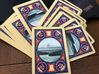 Vintage Alaska - Yukon - Pacific - Seattle Souvenir 1909 U.  S.  Playing Cards.  Complete 3