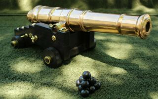 , Black Powder Cannon.  Pre Civil War Cannon.  Naval Cannon,  Brass Signal Cannon 5
