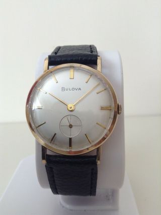 Bulova Vintage 17j 10k Rgp Hand - Winding Watch Crown 1959