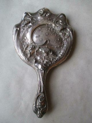 Gorgeous Unger Bros Sterling Silver Dressing Hand Mirror