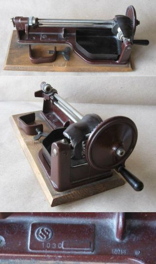 Vintage Old Cast - Iron Table Pencil Sharpener Sellier & Bellot / Czechoslovakia