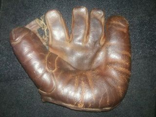 Vintage Antique Old Baseball Glove Us Army Special Services Ww2 Issue