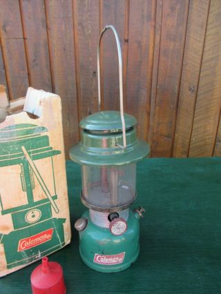 Vintage Coleman Lantern GREEN Model 335 Made in Canada 7 72 1972 w/ Globe,  Box 2