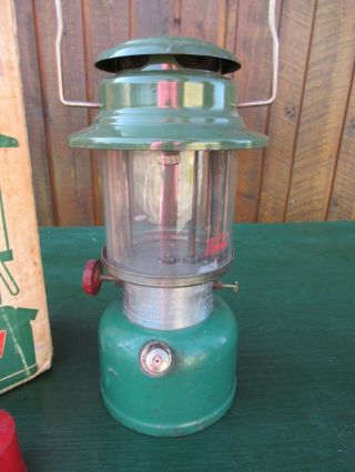 Vintage Coleman Lantern GREEN Model 335 Made in Canada 7 72 1972 w/ Globe,  Box 6