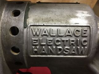 JD Wallace & Co.  No.  5 Electric Handsaw Worm Drive Operational 1929 Rare 4