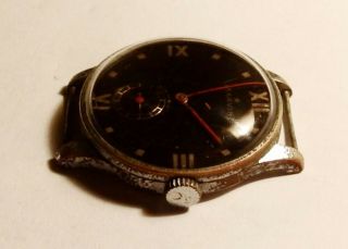 Vintage wristwatch MARVIN military style black dial swiss made 3