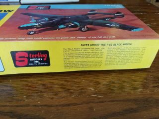VTG Sterling Model P - 61 Black Widow Balsa Wood 6 Way Kit 37 