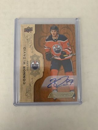 2018/19 Upper Deck Engrained Connor Mcdavid Ssp Auto Base 1 1:63 (very Rare)