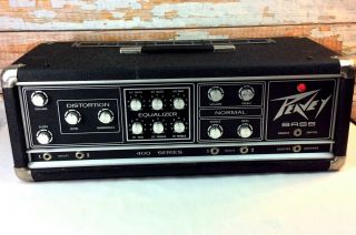 Vintage Peavey Bass Amp Head 400 Series Power Module W Cover Solid State Eq 2 In