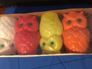 Vintage Owl Patio String Lights Party Camping Rv.  Old Stock.  Never Opened