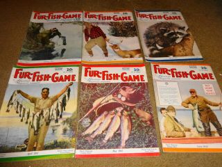 Fur Fish Game Magazines Jan - June 1945